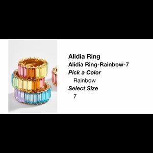BAUBLEBAR Alidia ring in rainbow (size 7)